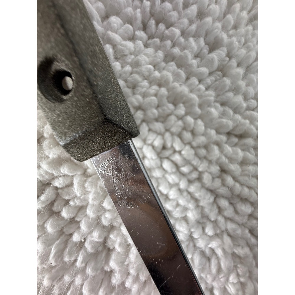 Vintage Ekco Forge Stainless Steel Ladle with Pour Spout USA Made Silver Grey - Picture 7 of 9